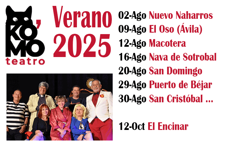 Komo teatro: actuaciones en verano de 2025