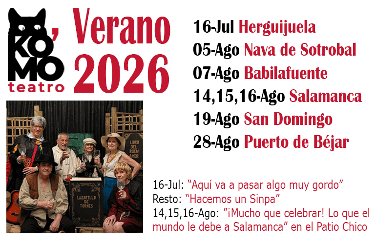 Gira Verano 2026 Komo teatro