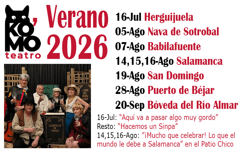 Gira Verano 2026 Komo teatro